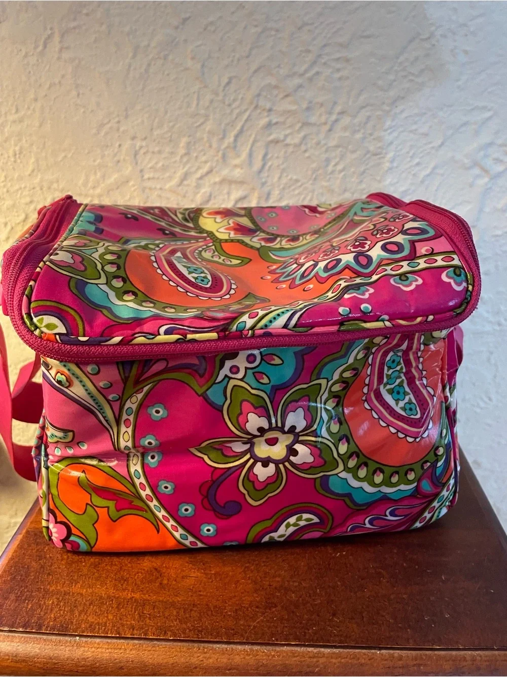 Pink Paisley Lunch Bag.